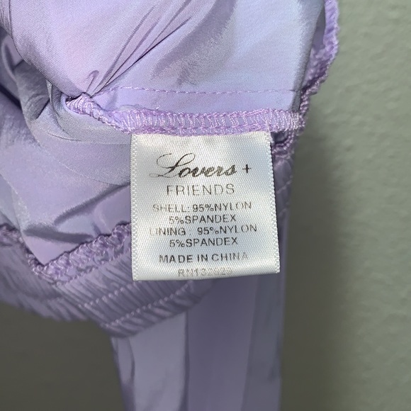 Lovers & Friends Lavender Crop zip-up Retro Windbreaker lightweight crop jacket - Picture 14 of 17